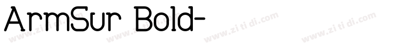 ArmSur Bold字体转换